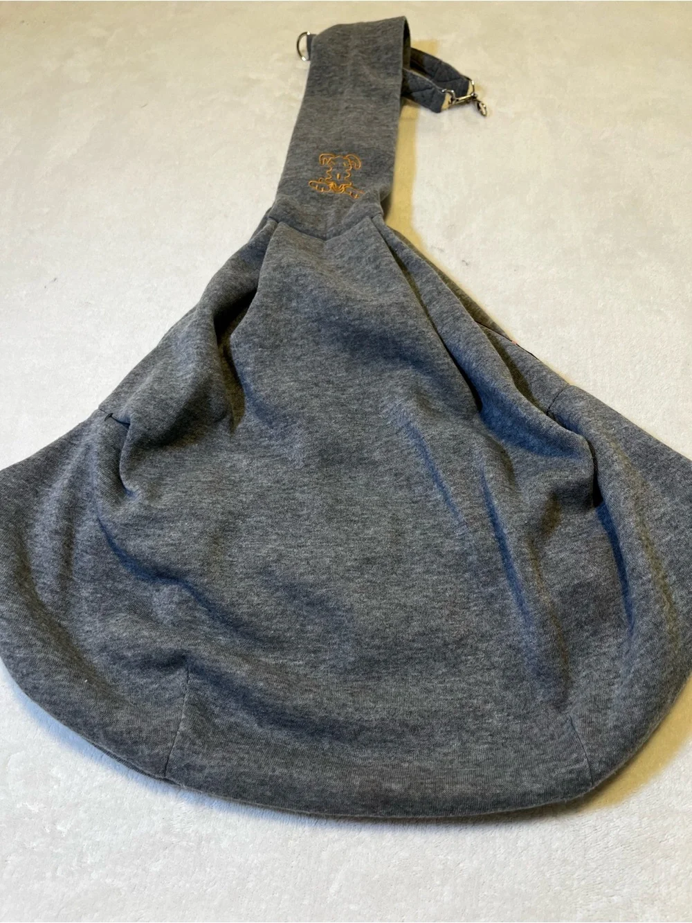 🐾 Gray Dog Sling Carrier | Soft Pet Carrier | Adjustable Shoulder Bag